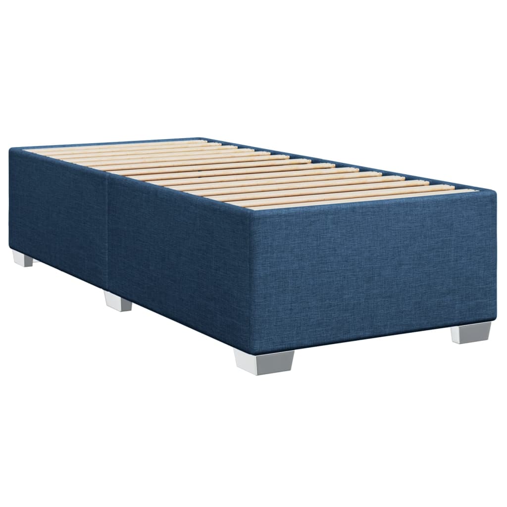 Boxspringbett mit Matratze Blau 80x200 cm Stoff