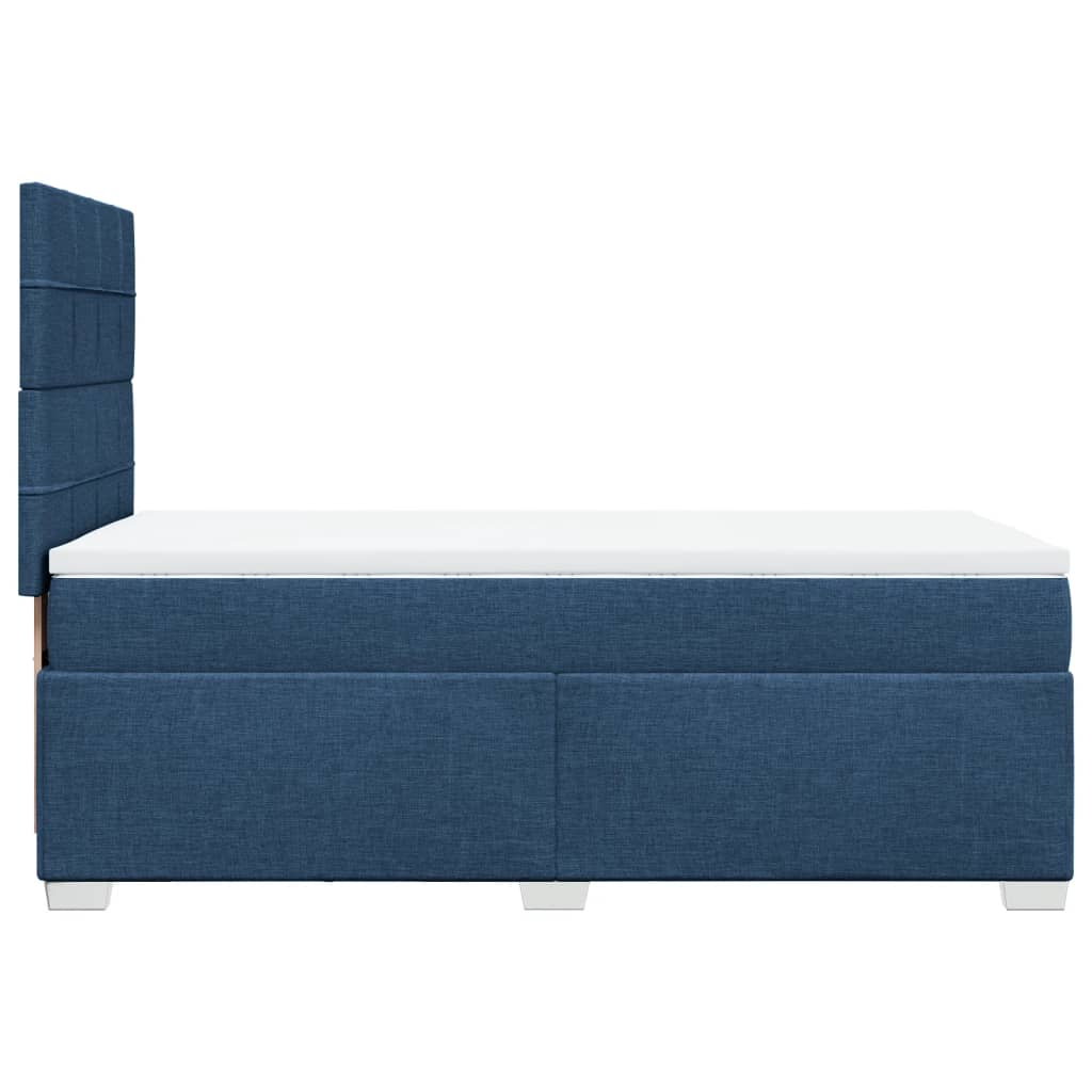 Boxspringbett mit Matratze Blau 90x190 cm Stoff