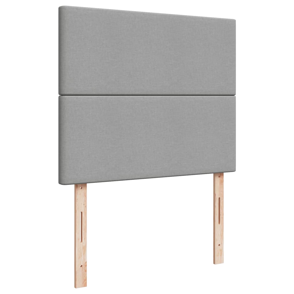 Boxspringbett mit Matratze Hellgrau 120x190 cm Stoff
