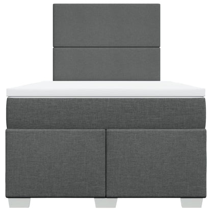 Boxspringbett mit Matratze Dunkelgrau 120x190 cm Stoff