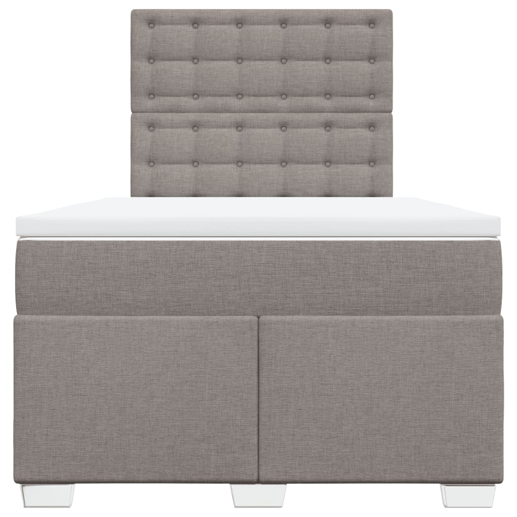 Boxspringbett mit Matratze Taupe 120x190 cm Stoff