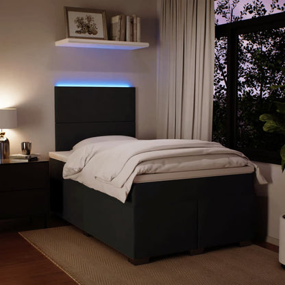 Boxspringbett mit Matratze Schwarz 120x190 cm Samt