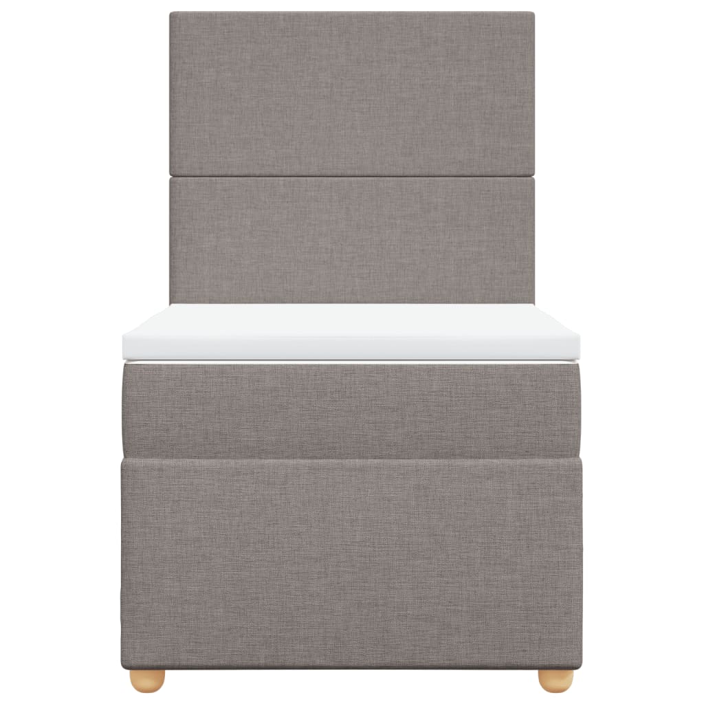 Boxspringbett mit Matratze Taupe 80x200 cm Stoff