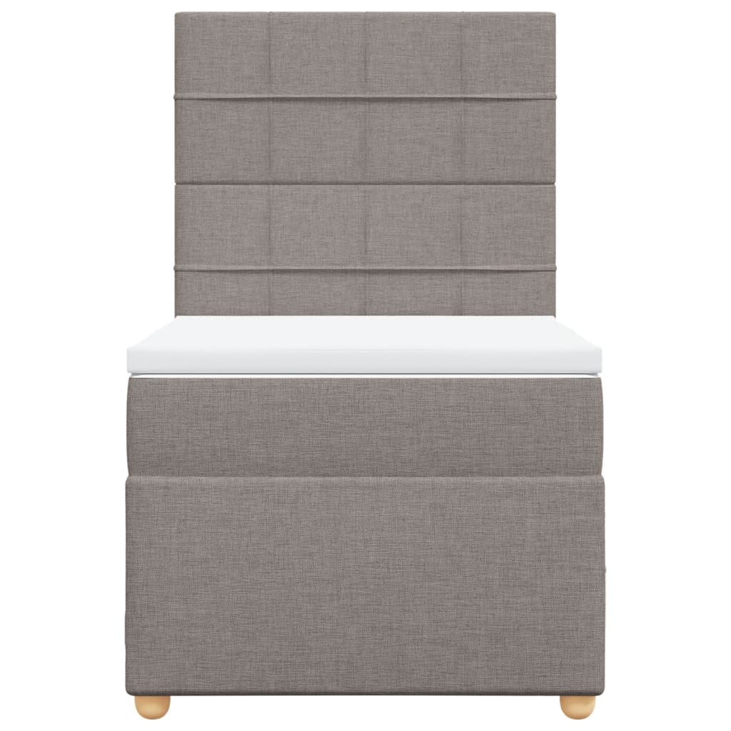 Boxspringbett mit Matratze Taupe 80x200 cm Stoff