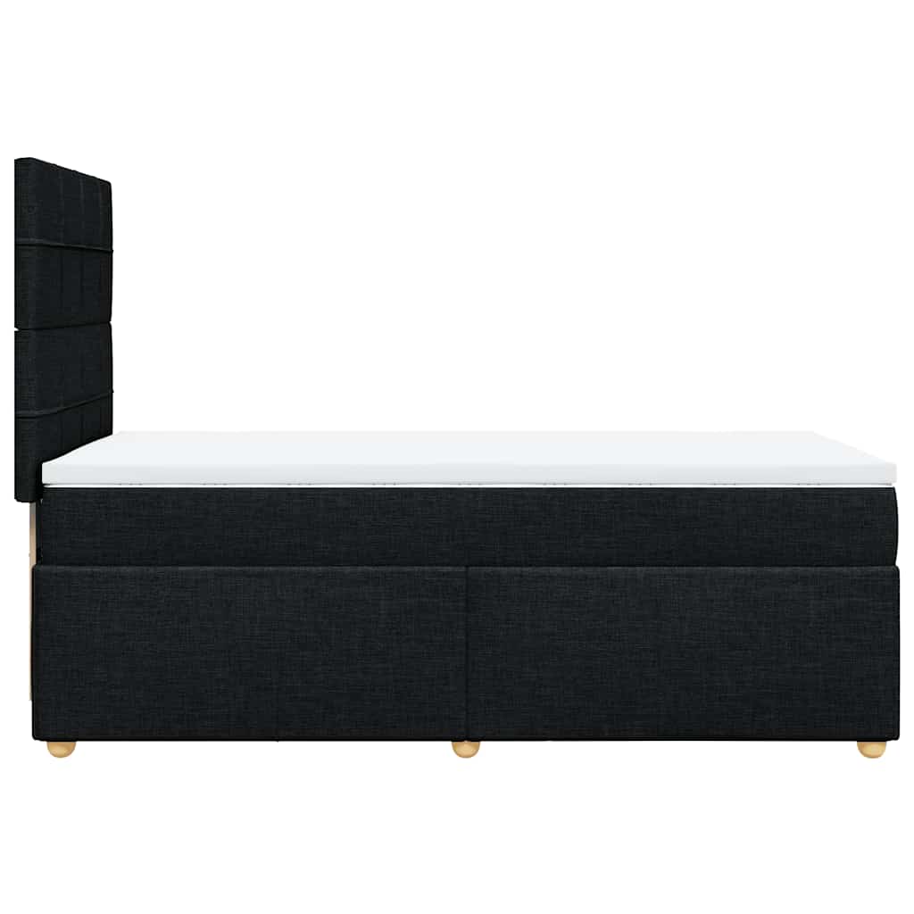 Boxspringbett mit Matratze Schwarz 100x200 cm Stoff