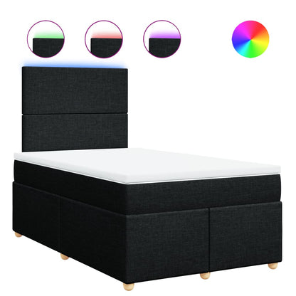 Boxspringbett mit Matratze Schwarz 120x190 cm Stoff