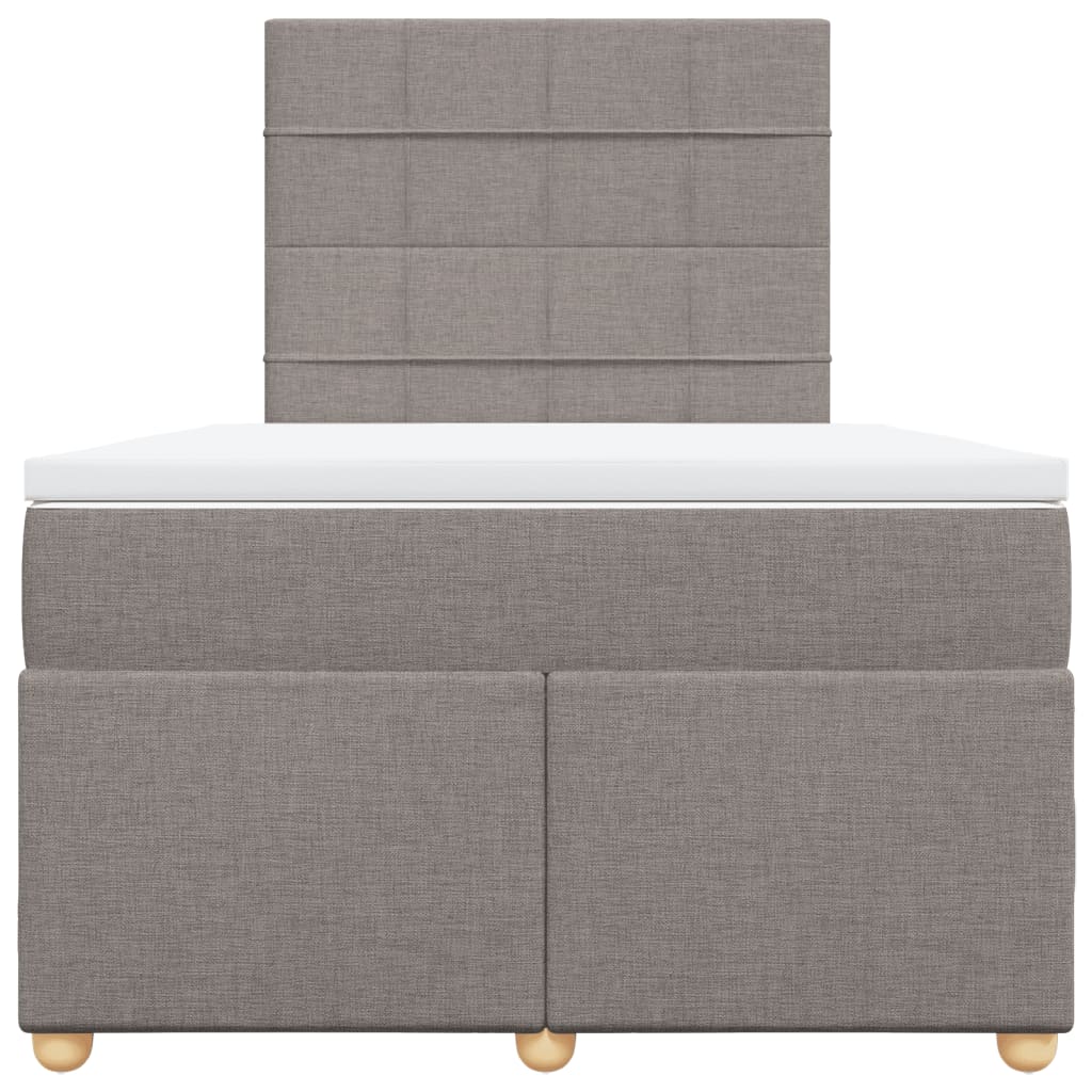 Boxspringbett mit Matratze Taupe 120x200 cm Stoff