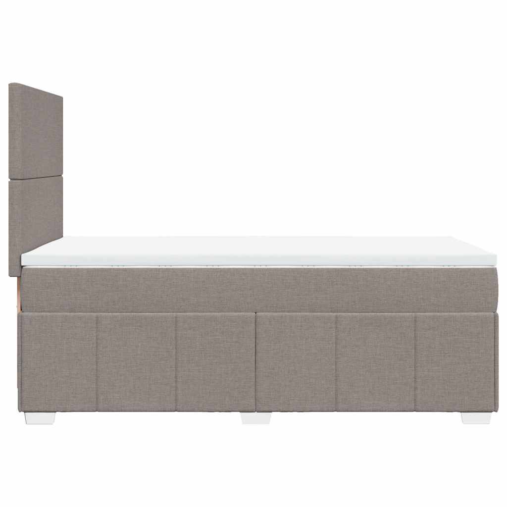 Boxspringbett mit Matratze Taupe 80x200 cm Stoff