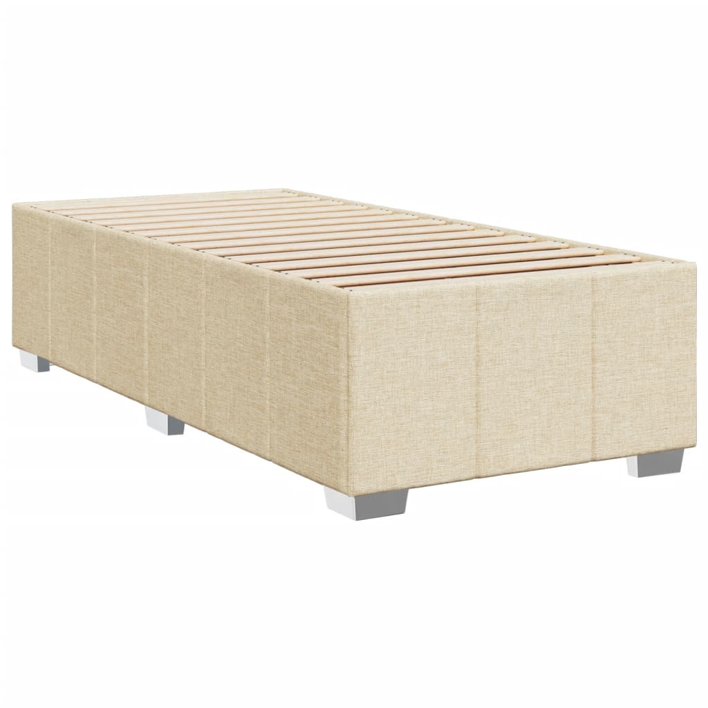 Boxspringbett mit Matratze Creme 80x200 cm Stoff