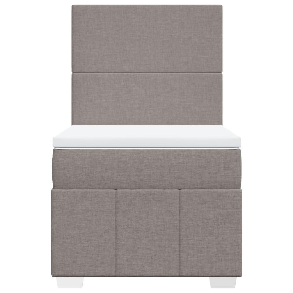 Boxspringbett mit Matratze Taupe 90x190 cm Stoff