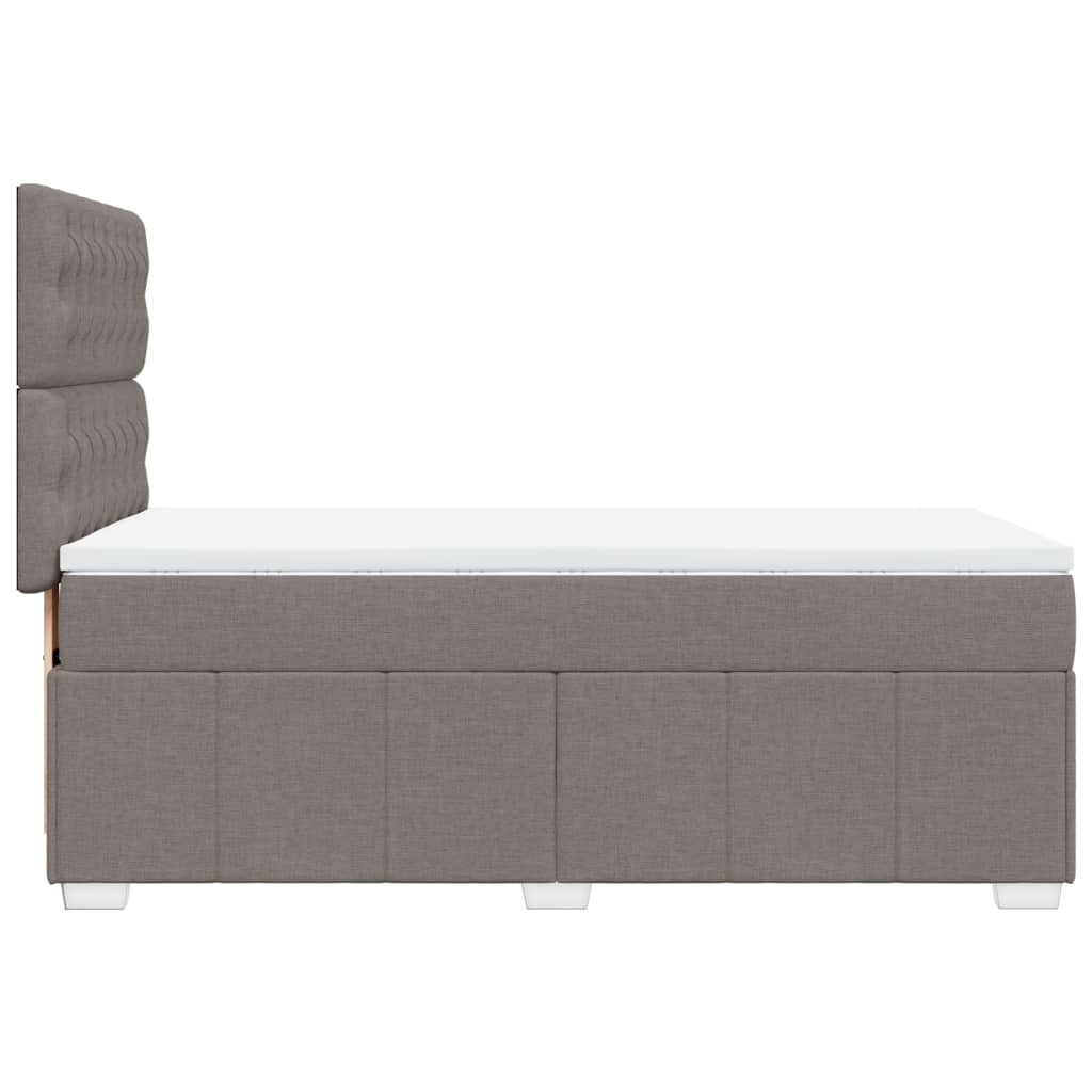 Boxspringbett mit Matratze Taupe 90x200 cm Stoff