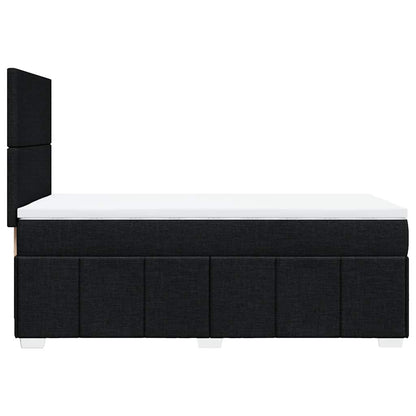 Boxspringbett mit Matratze Schwarz 100x200 cm Stoff