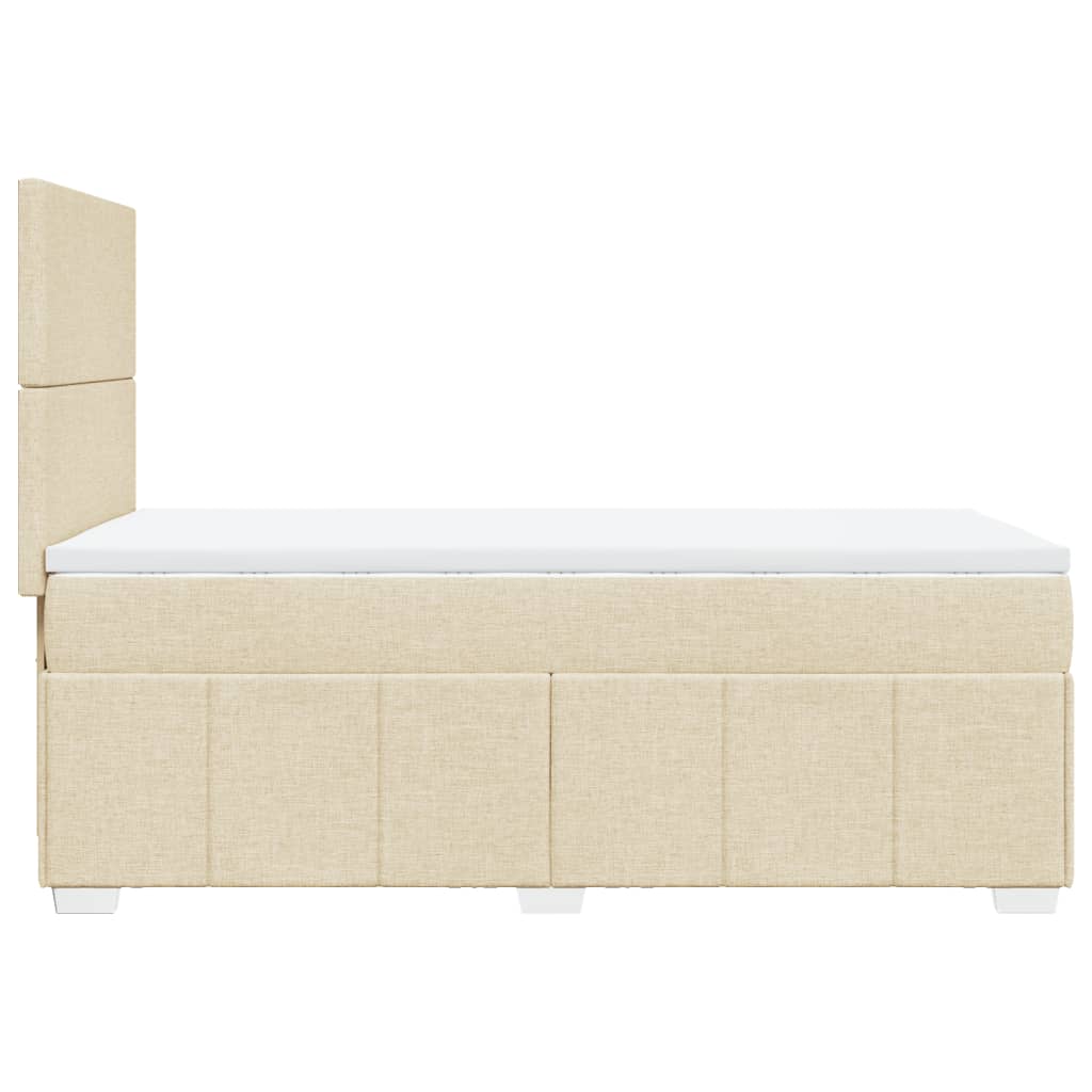 Boxspringbett mit Matratze Creme 100x200 cm Stoff