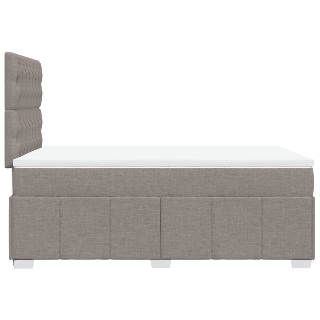 Boxspringbett mit Matratze Taupe 120x200 cm Stoff