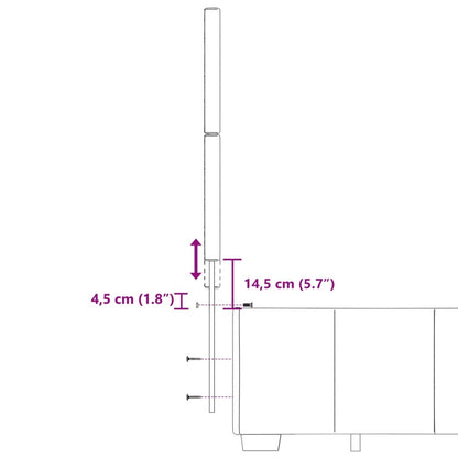 Boxspringbett mit Matratze Dunkelgrau 140x200 cm Stoff