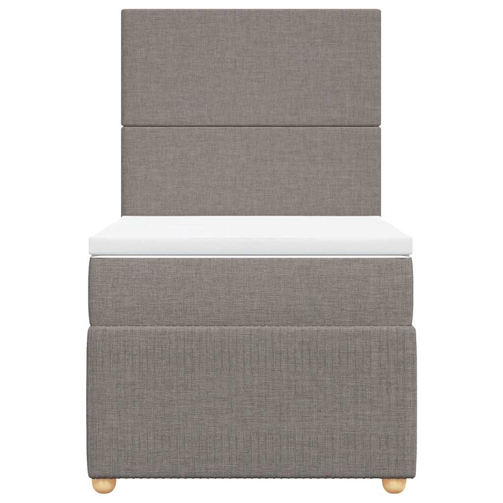 Boxspringbett mit Matratze Taupe 80x200 cm Stoff