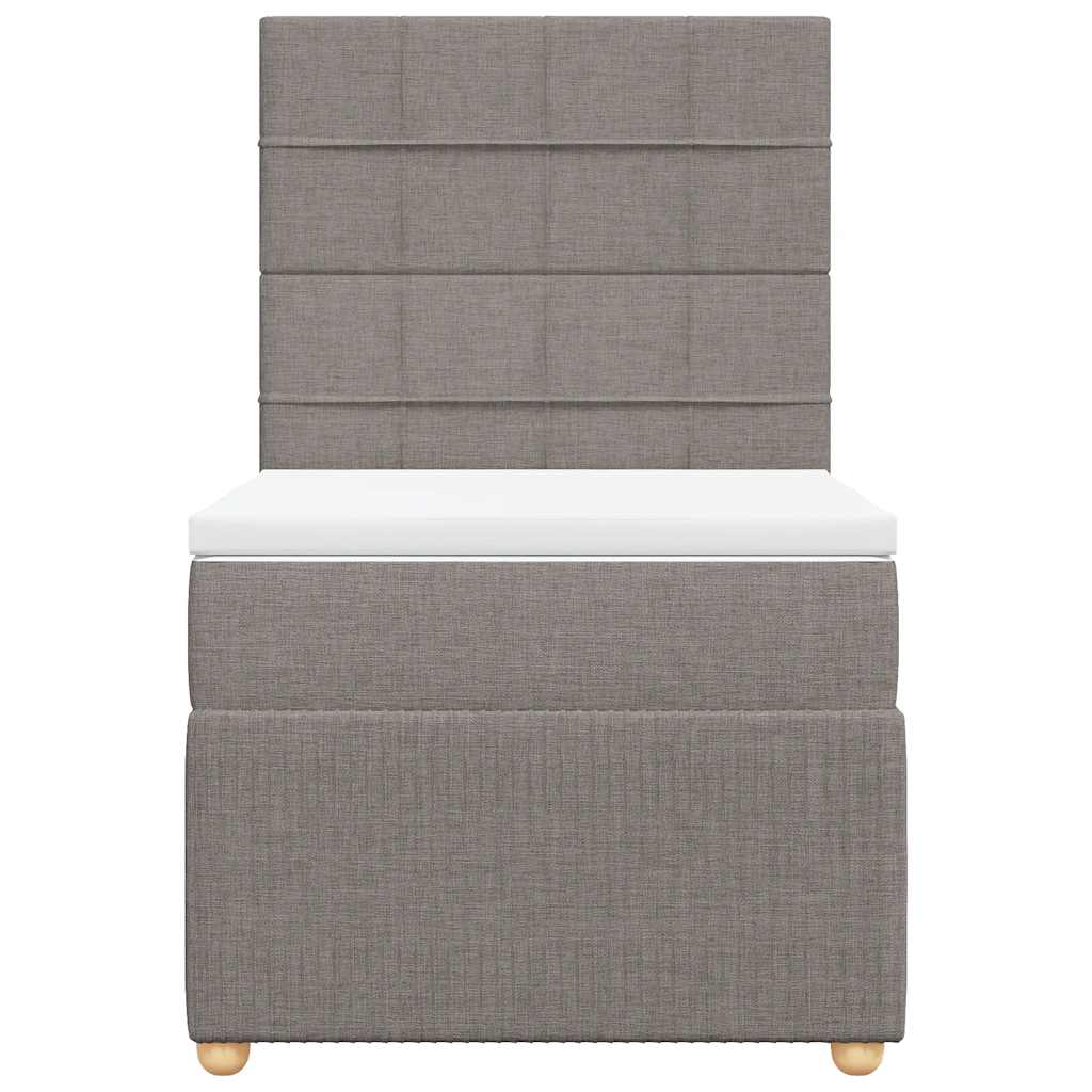 Boxspringbett mit Matratze Taupe 80x200 cm Stoff