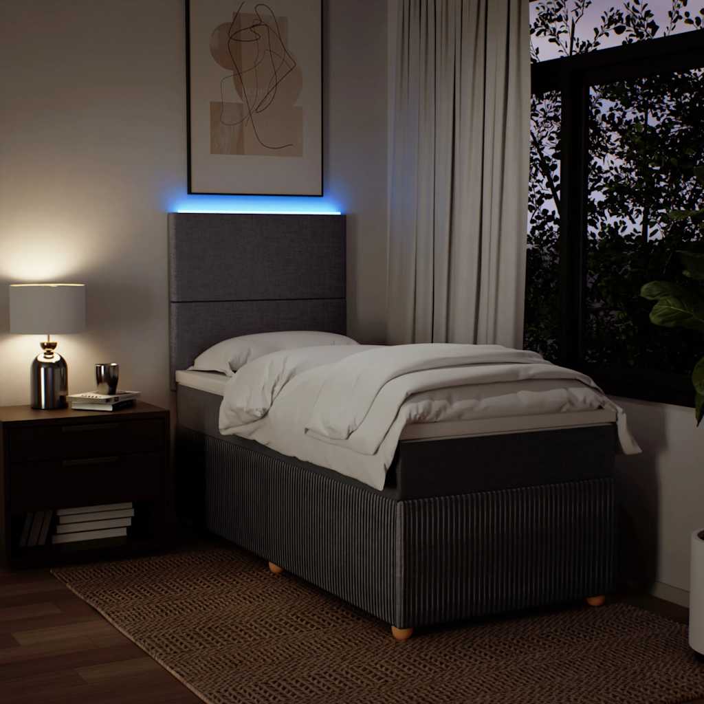 Boxspringbett mit Matratze Taupe 90x190 cm Stoff