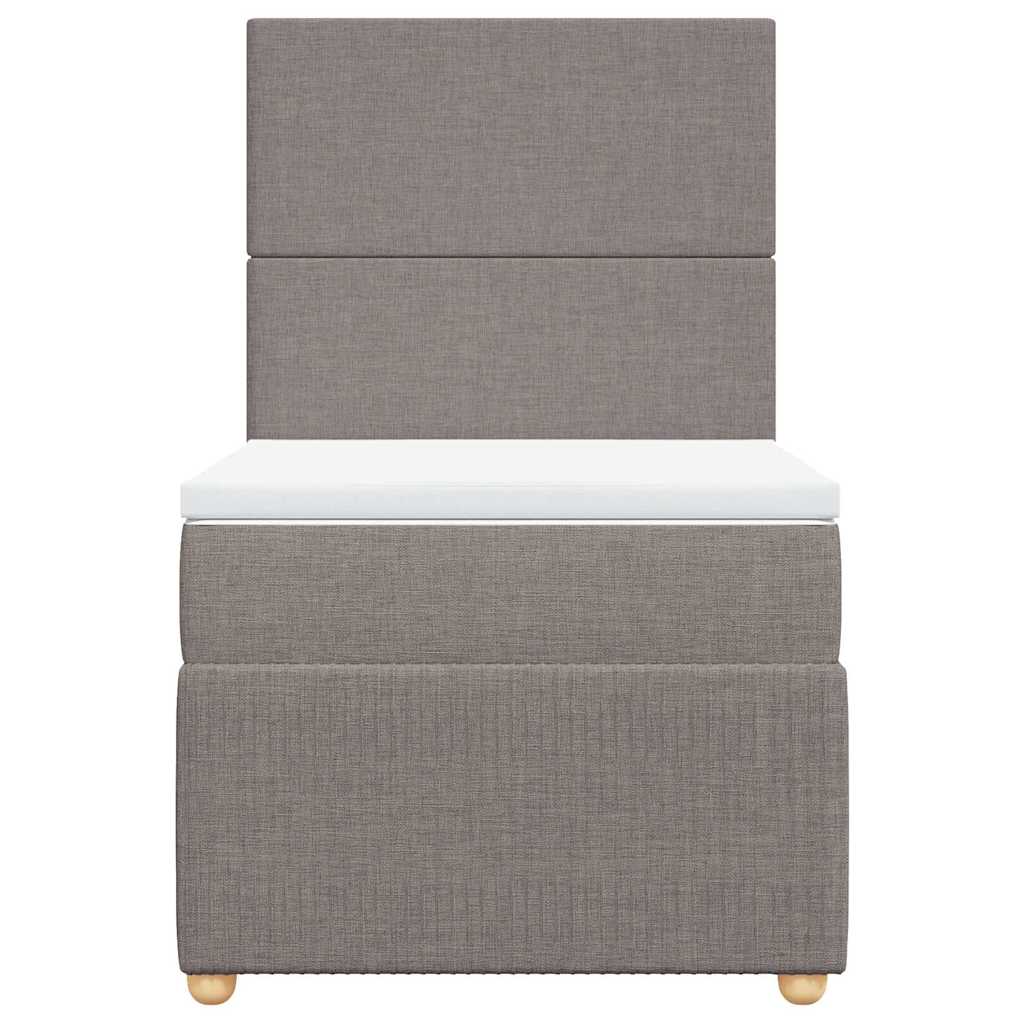 Boxspringbett mit Matratze Taupe 90x190 cm Stoff