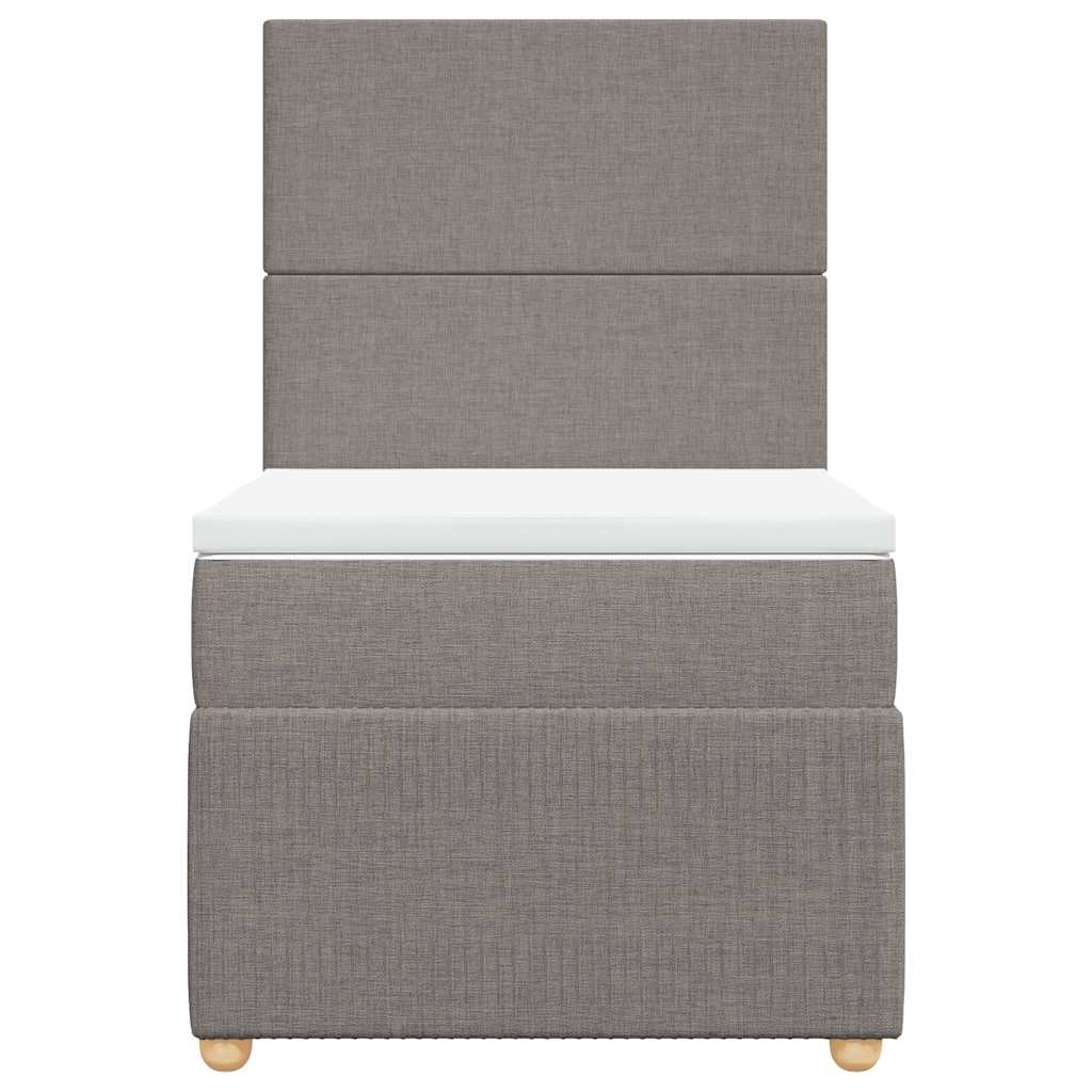Boxspringbett mit Matratze Taupe 90x200 cm Stoff
