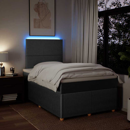 Boxspringbett mit Matratze Dunkelgrau 120x190 cm Stoff