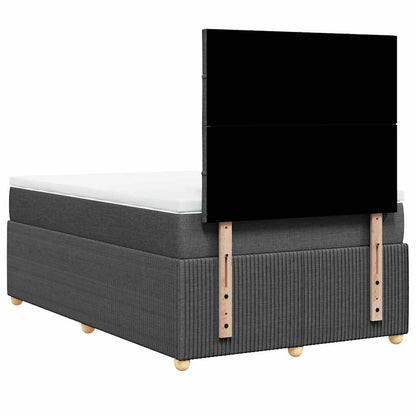 Boxspringbett mit Matratze Dunkelgrau 120x190 cm Stoff