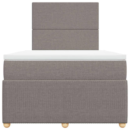 Boxspringbett mit Matratze Taupe 120x200 cm Stoff