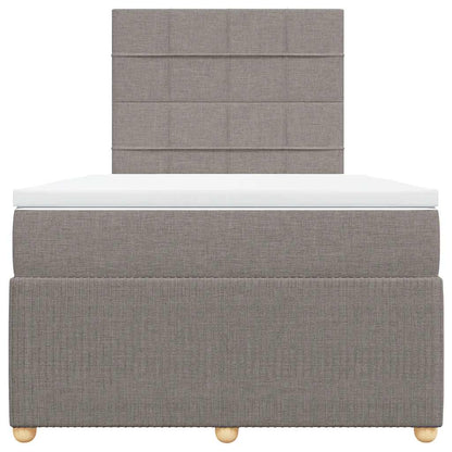 Boxspringbett mit Matratze Taupe 120x200 cm Stoff
