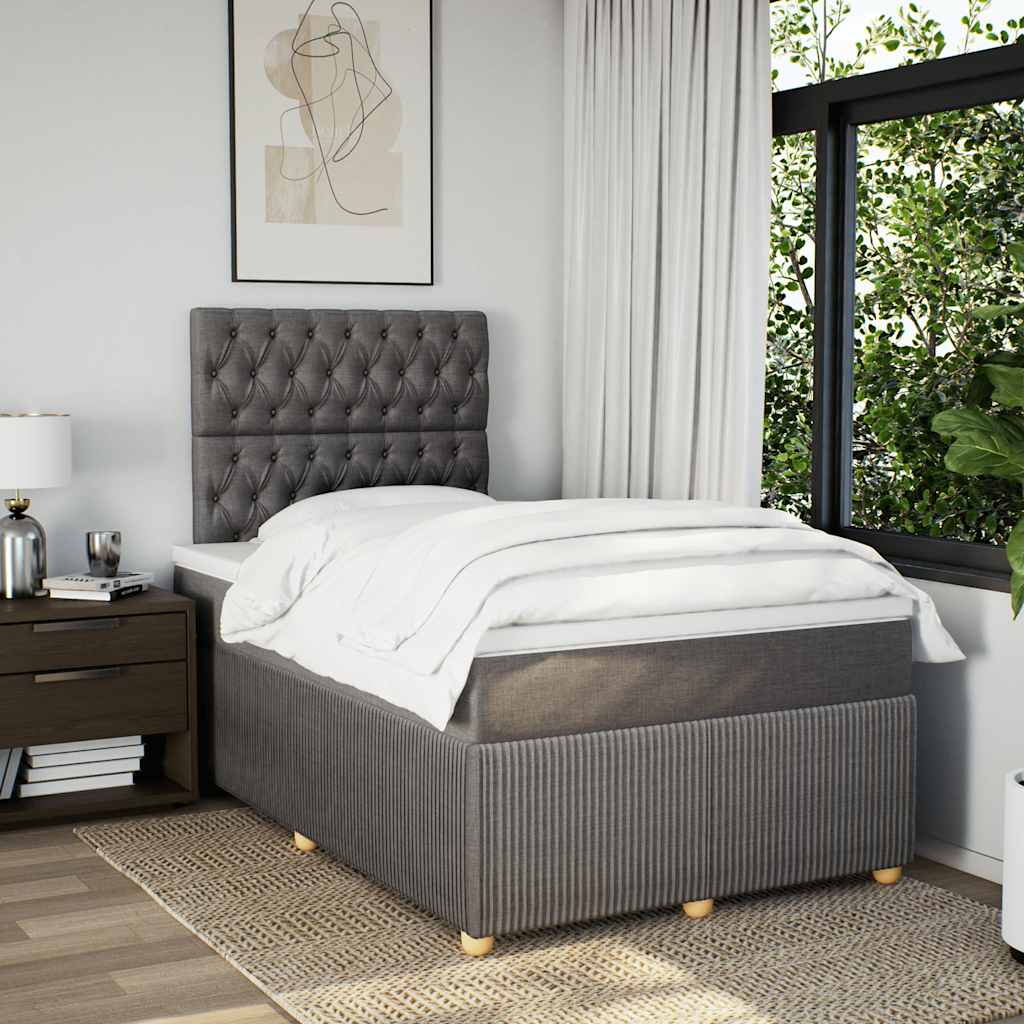 Boxspringbett mit Matratze Taupe 120x200 cm Stoff