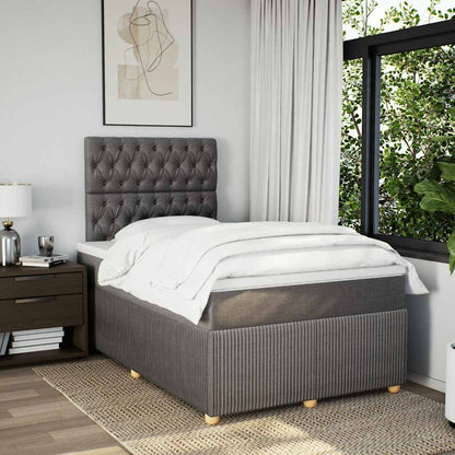 Boxspringbett mit Matratze Taupe 120x200 cm Stoff