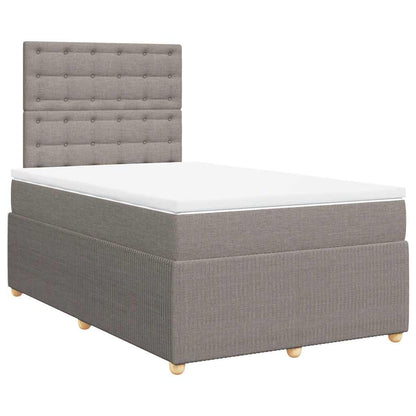 Boxspringbett mit Matratze Taupe 120x200 cm Stoff