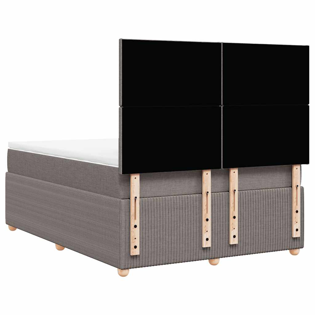 Boxspringbett mit Matratze Taupe 140x190 cm Stoff