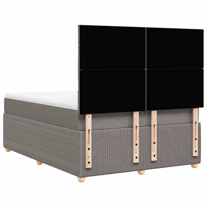 Boxspringbett mit Matratze Taupe 140x190 cm Stoff