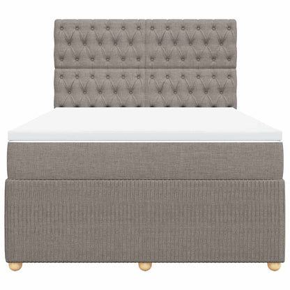 Boxspringbett mit Matratze Taupe 140x190 cm Stoff