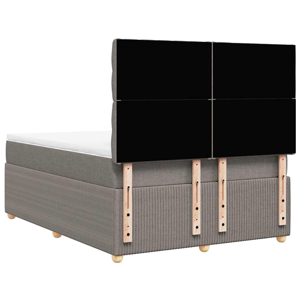 Boxspringbett mit Matratze Taupe 140x190 cm Stoff