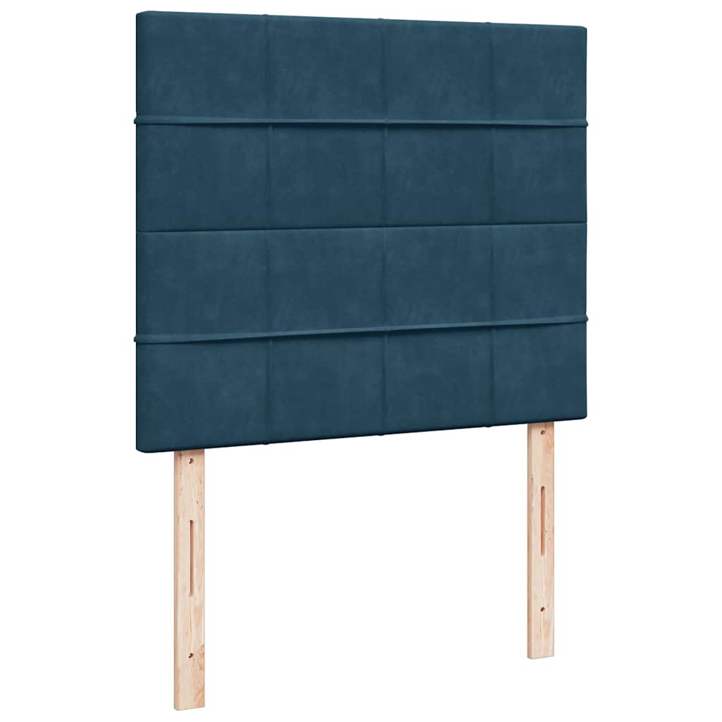 Boxspringbett mit Matratze Blau 120x190 cm Samt