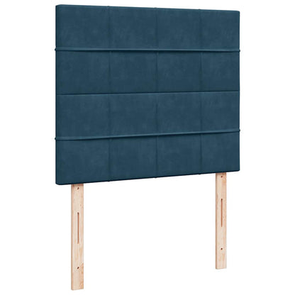 Boxspringbett mit Matratze Blau 120x190 cm Samt