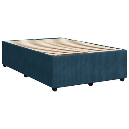 Boxspringbett mit Matratze Blau 120x200 cm Samt