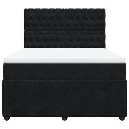 Boxspringbett mit Matratze Schwarz 140x190 cm Samt
