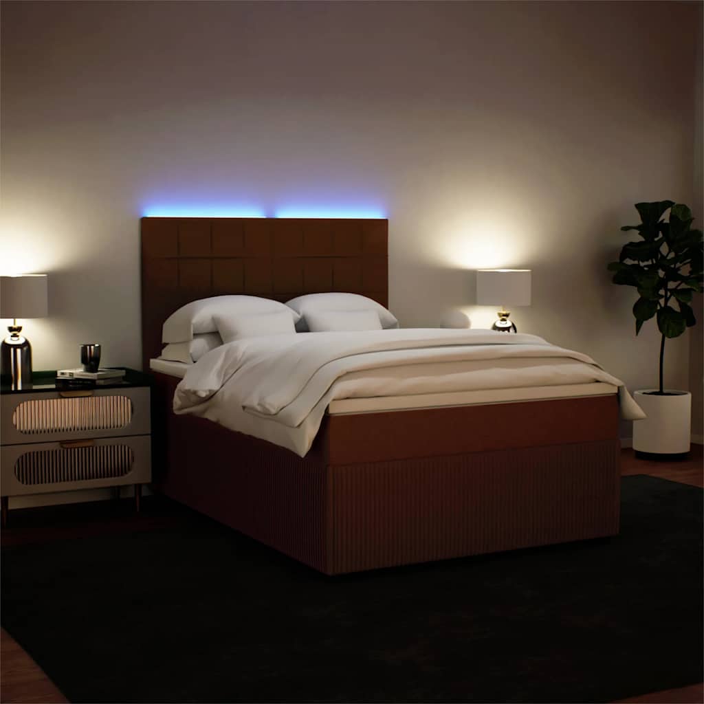 Boxspringbett mit Matratze Rosa 140x200 cm Samt