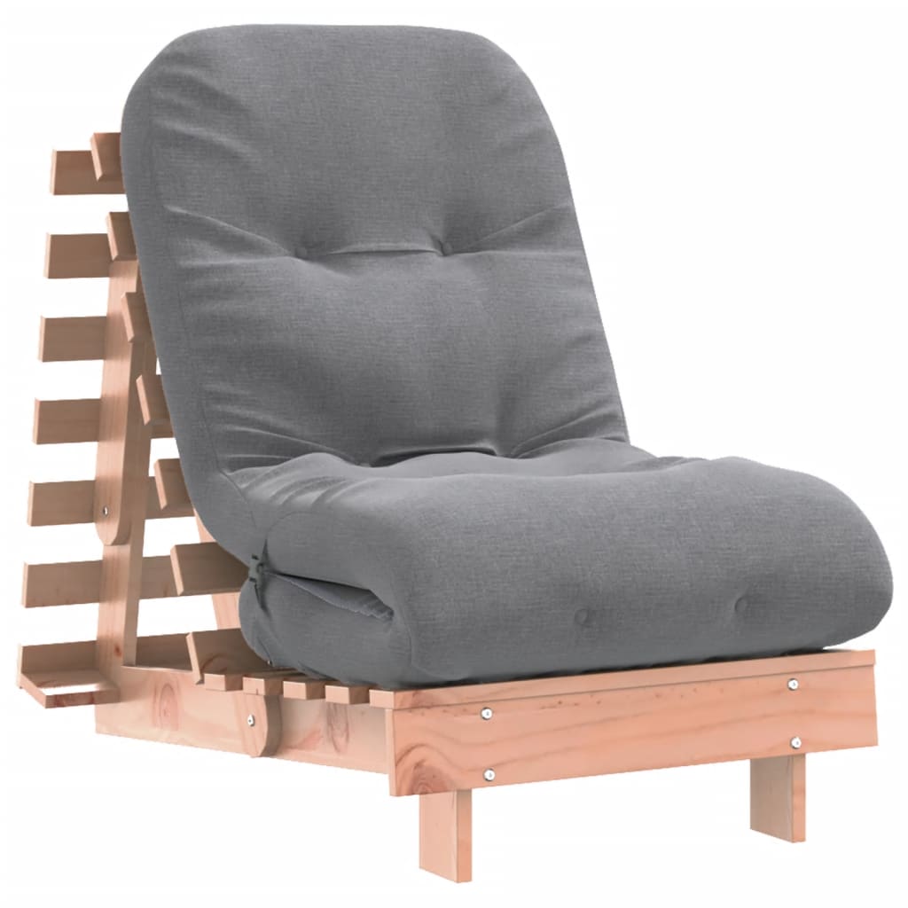 Canapé-lit futon avec matelas 60x206x11 cm en bois de sapin de Douglas massif