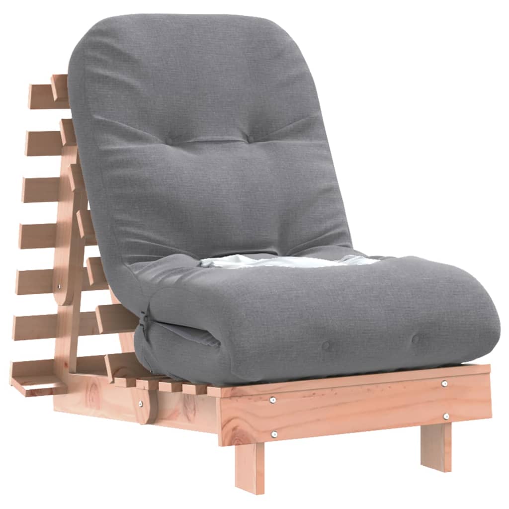 Canapé-lit futon avec matelas 60x206x11 cm en bois de sapin de Douglas massif