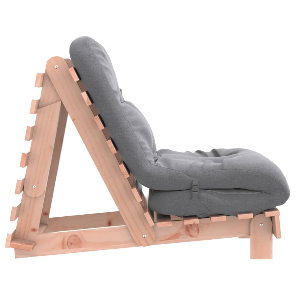 Canapé-lit futon avec matelas 60x206x11 cm en bois de sapin de Douglas massif