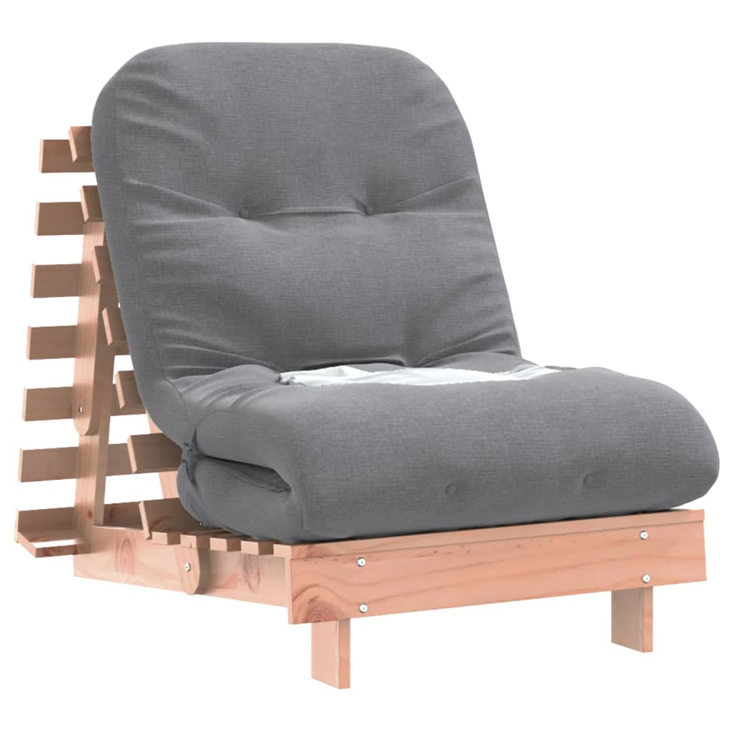 Canapé-lit futon avec matelas 70x206x11 cm en bois de sapin de Douglas massif