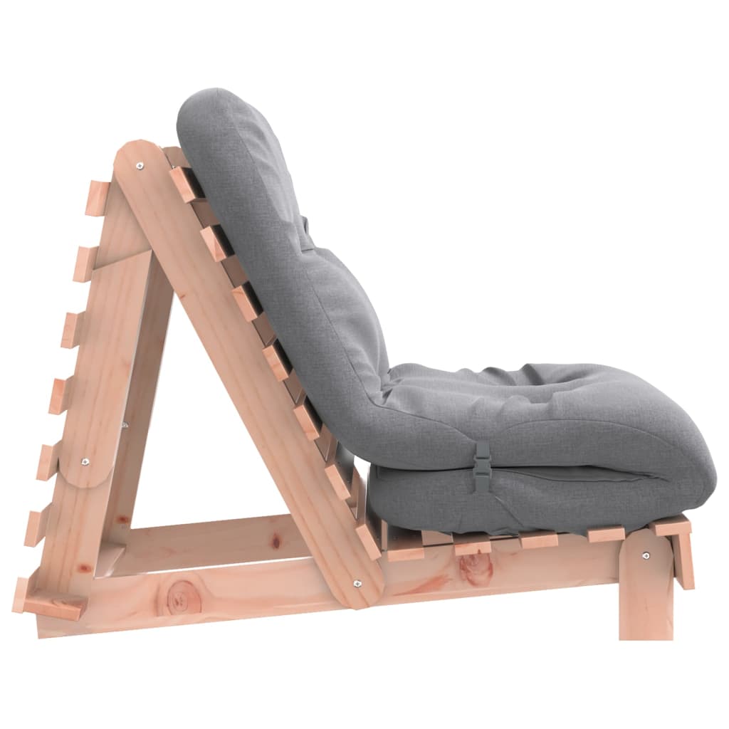 Canapé-lit futon avec matelas 70x206x11 cm en bois de sapin de Douglas massif