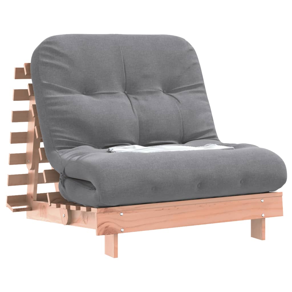 Canapé-lit futon avec matelas 90x206x11 cm en bois de sapin de Douglas massif