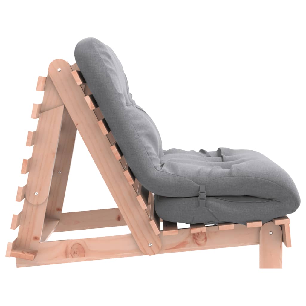 Canapé-lit futon avec matelas 90x206x11 cm en bois de sapin de Douglas massif