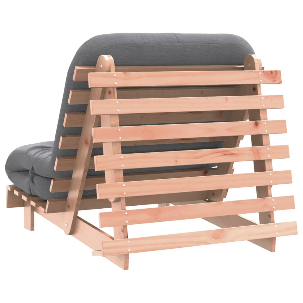 Canapé-lit futon avec matelas 90x206x11 cm en bois de sapin de Douglas massif