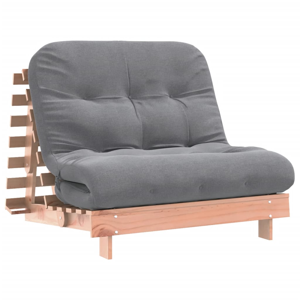 Canapé lit futon avec matelas 100x206x11cm bois de Douglas massif