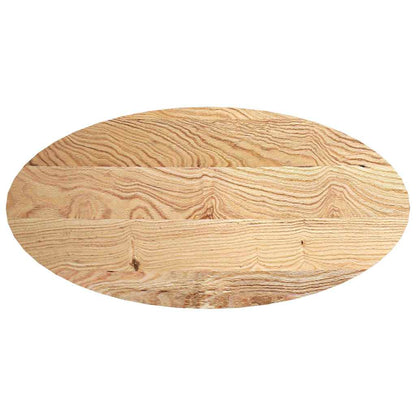 Tischplatte 120x60x2 cm Massivholz Eiche Oval